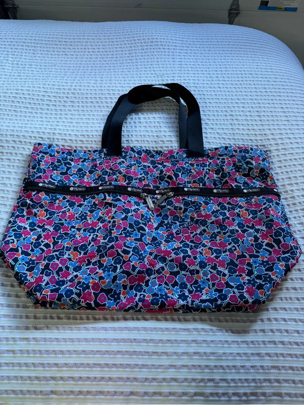 Lesportsac Floral Tote in Navy, Pink, Blue